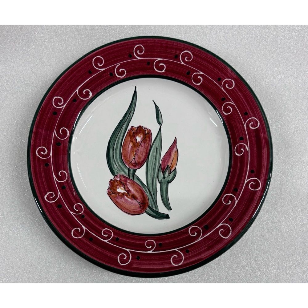 Vintage Grazia - Deruta Made in Italy Tulips Desert/ Salad Plate / Price for 1